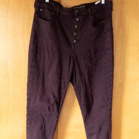 American Eagle Outfitters Denim - AE Outfitters Super Stretch X & Super High Rise Button Up Jeggings womens 18T